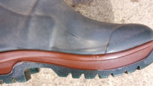 Neoprene boot crack