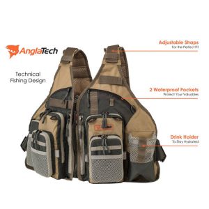 Anglatech adjustable mesh fly fishing vest key points