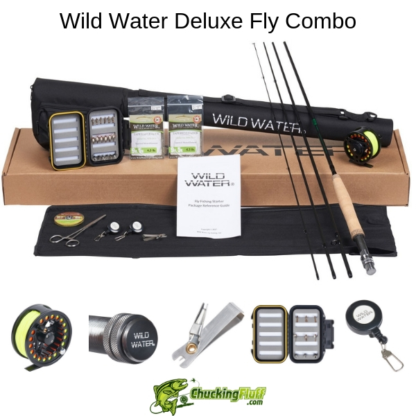 Wild Water Fly Fishing, 8 Foot, 5 Weight Rod and Reel, Combo Kit