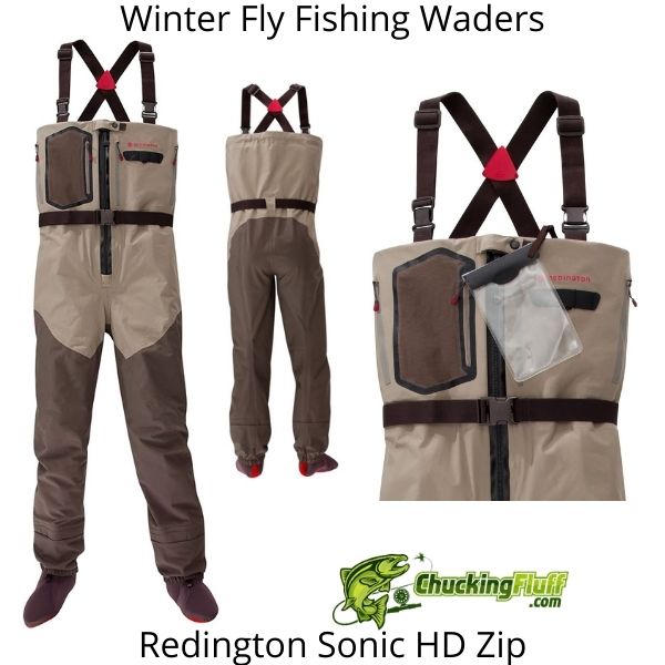 Winter Fly Fishing Waders - Redington Sonic Zip HD