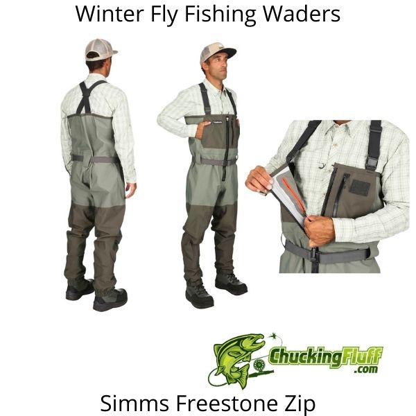 Winter Fly Fishing Waders - Simms Freestone Zip